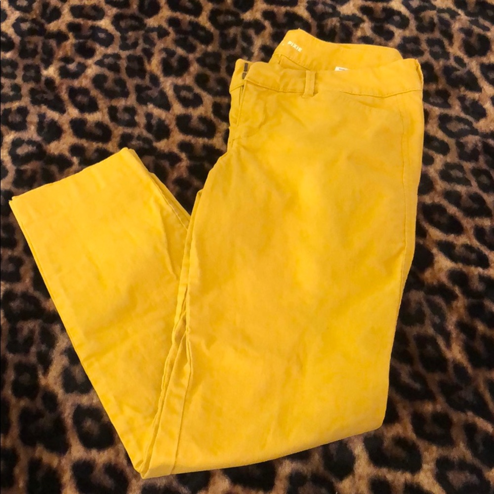 Yellow pixie pants
